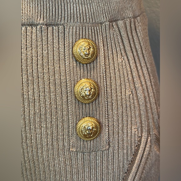 BALMAIN TAN SKIRT SIZE 38 - Picture 4 of 7